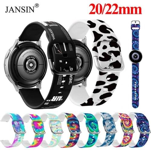 20mm 22mm Silicone Watchband For Samsung Galaxy Watch 4 Active 2 Bracelet 4 Classic 42mm 46mm S3 gt2e Amazfit bip gts gtr Strap