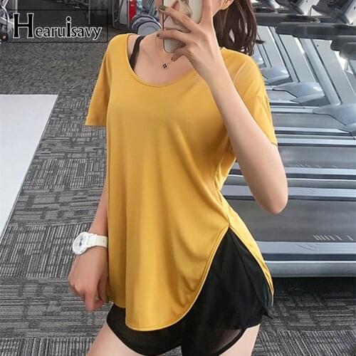 Women Yoga Top Solid Color Loose Gym Sport Shirt Breathable Sport Running Short Sleeve Work Out Fitness Training Top