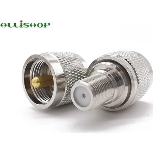 UHF Male to F Female RF Coaxial Coax Adapter Connector PL259 SO239 UHF Male to F Female Jack RF Adapter Wire Connector