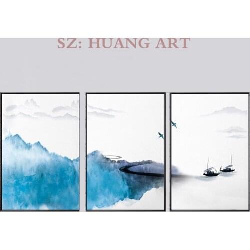 Decorate the hotel lobby sofa spends 3 p Great Wall art with high quality modern abstract modern oil painting canvas free shippi
