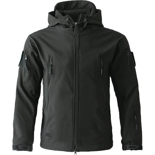 Outdoor Shark Skin Hunting Jackets Shell Military Tactical Jacket Men Waterproof Fleece Clothing Multicam Coat Windbreakers 4XL