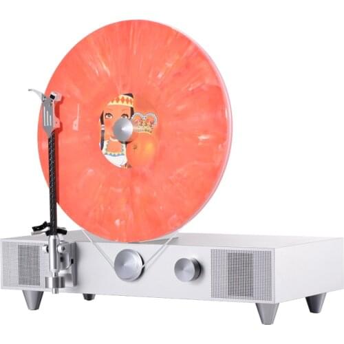 Creation Limited Edition Vertical Vinyl Record Player Full Metal Body Phonograph Retro Living Room European-Style Record Player