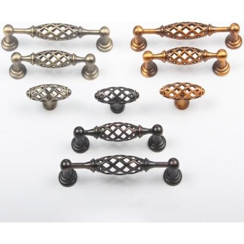 Vintage Birdcage Door Handle Antique Furniture Knobs and Handles for Kitchen Cabinets Vintage Closet Handle Drawer Pull