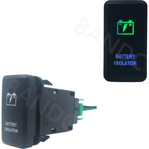 GREEN & BLUE Led Lights, Car BATTERY ISOLATOR Rocker Push Switch with Jumper Wires for Toyota Hilux KUN26R, GGN15R, GGN25R 2005