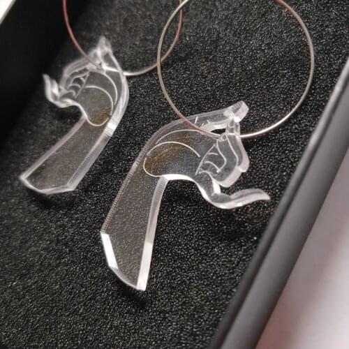 ZiccoWong New Design Acrylic Transparent Buddhas-hand Drop Dangle Earring For Women Creative Fashion Earring Party Jewelry