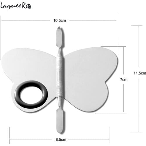 1Pcs Nail Template Makeup Palette Including Rod Stainless Steel Make-up Professional Universal Cutter Manicure Nail Art Pallets
