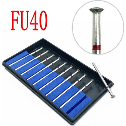 10pcs/box Diamond Nail Drill Milling Cutter Dental Grinding Polish Burs Craft Polisher Dentistry Tools 2.35mm Shank