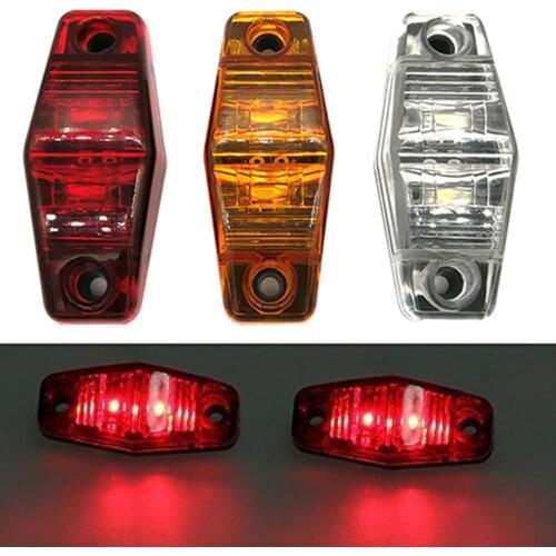 10Pcs LED Side Marker Light Waterproof Truck Trailer Turn Signal Warning Lamp