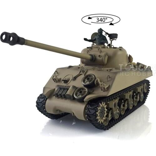 2.4G Henglong 1/16 Scale TK7.0 Plastic Version M4A3 Sherman RTR RC Tank Model 3898 TH17665