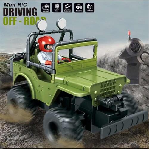 2.4G Simulation Jeep 1:36 4-Channel RC Cars Mini Childrens Toy Remote Control Car Crashworthy Off-road Vehicle Model for Kids