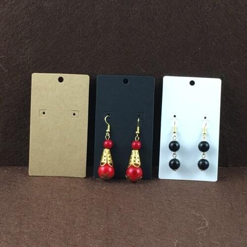 200Pcs/Lot Earring Cards Kraft Paper Cardboard Jewelry Display Package Accept Customize Logo The MOQ:1000Pcs