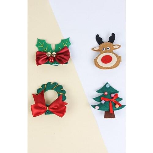 6pcs Christmas elk wreath Christmas tree bow napkin ring napkin ring hotel decoration napkin buckle