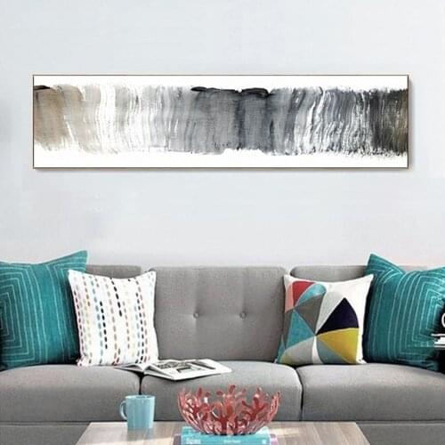 Abstract Panoramic Black and White Canvas Paintings Nordic Poster Prints Wall Art Pictures for Living Room Sofa Home Decor