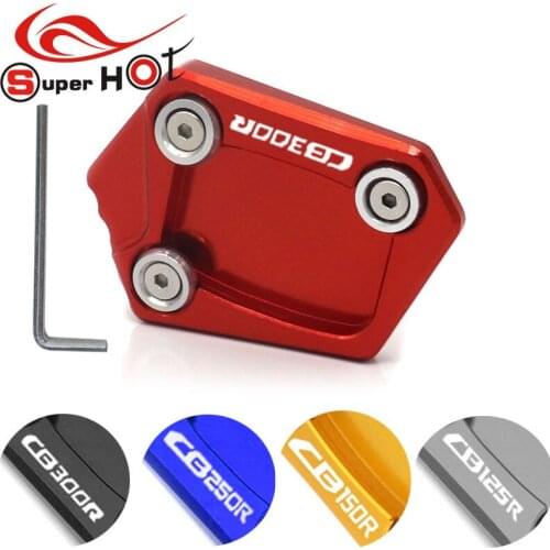 Motorcycle Accessories CNC Kickstand Foot Plate Side Stand Extension Pad for Honda CB300R CB250R CB150R CB125R