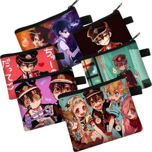 Anime Toilet-bound Hanako-kun Wallet Bag Canvas Coin Purse Credit Card Holder Packet Wallet Purse кошелек