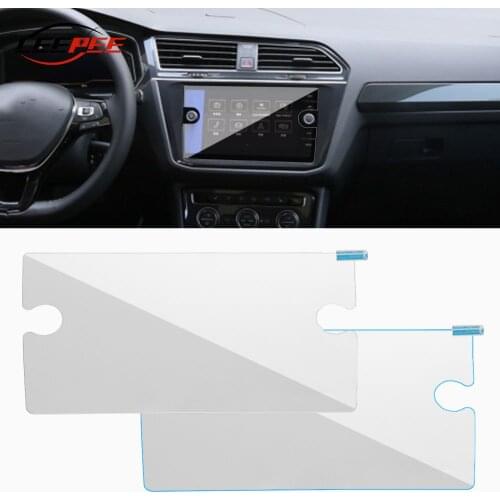 LEEPEE Car Accessories Tempered Glass Sticker For Volkswagen Tiguan Atlas 2018 2019 Navigation Screen Protector Film 8 Inch