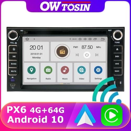 PX6 4+64G Android 10.0 Car DVD Media Radio GPS Wireless Carplay For Kia SPECTRA PICANTO SEDONA LOTZE TAR RONDO 2006-2011 TDA7850