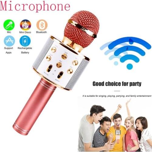 Portable Wireless Bluetooth Mic Karaoke Micro USB Mini Home KTV For Music Professional Speaker Player Singing Recorder Mic