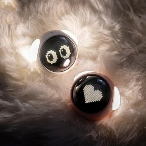 Xiaomi Cute Expression Alarm Clock Multi Function Digital LED Voice Controlled Light Bedside Thermometer Clock For Home