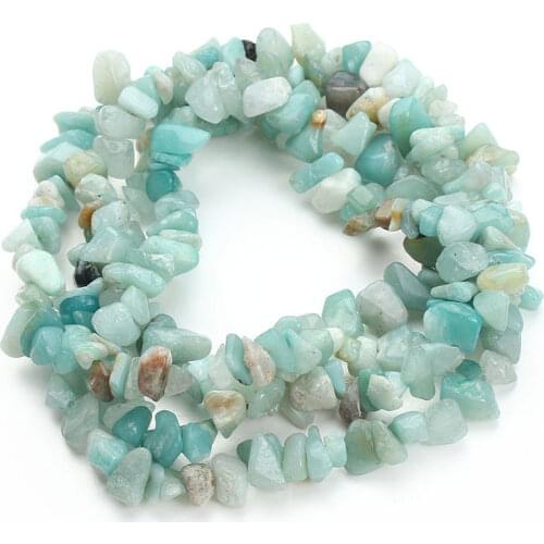 3-5x6-8mm Blue Amazonite Beads Natural Freeform Chips Beads For Jewelry Making Beads 32'' Needlework DIY Beads Bracelets Trinket