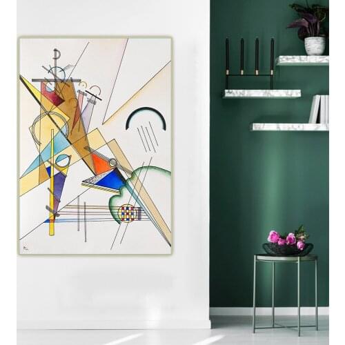 Citon Wassily Kandinsky《Tissue 1923》Abstract Canvas Oil Painting Artwork Poster Painting Background Wall Decor Home Decoration