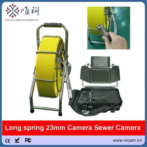 CCTV color video endoscope inspection camera 60m waterproof surveillance camera for plumbing line inspection with 7mm cable