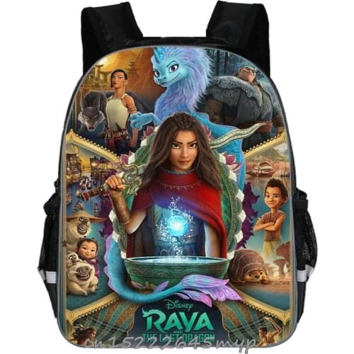 Kids Waterproof SchoolBag Raya and The Last Dragon SchoolBag Children Backpack Student Bags Boy Girls Anime School Backpack Gift