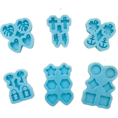 6 Types Eardrop Resin Molds Earring Moulds Silicone Mold for DIY Epoxy Resin Pendant Gift