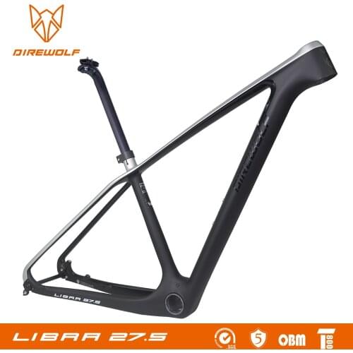 Direwolf MTB carbon frame 27.5er hardtail XC frame T800 Fiber full carbon Mountain bike 27.5" bicycle HT frame