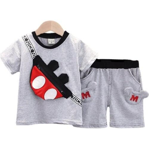 Summer Baby Boys Clothes Children Fashion Girls Cartoon T-Shirt Shorts 2Pcs/set Toddler Casual Clothing Kids Cotton Sportswear