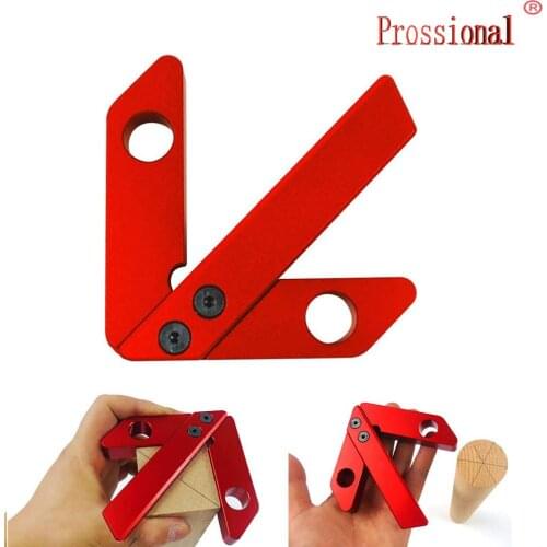 Woodworking Center Scribe 45/90 Degree Right Angle Line Gauge Wood Ruled Carpenter Round Heart Ruler Gauge