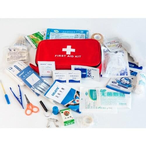 24 piece medical bag, medical outdoor first aid kit, portable family emergency kit