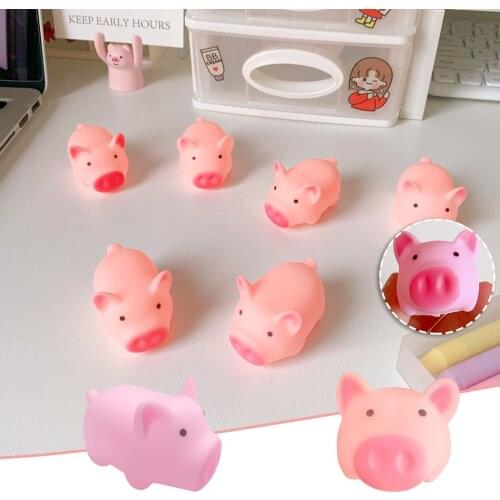 Squeeze Mini Pink Pigs Toy Cute Vinyl Squeeze Sound Animals Lovely Antistress Squishies Squeeze Pig Toys For Kids Funny Gift