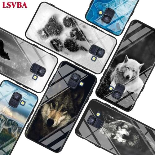 Fashion Black Wolf For Samsung Galaxy A750 A9 A8 A7 A6 A5 A3 Plus 2018 2017 2016 Super Bright Glossy Phone Case Cover