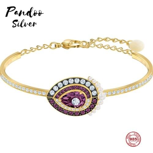 Fashion Charm Pure 925 Silver Original 1:1 Copy, Mysterious Element Lucky Guardian Fashion Bracelet Female Luxury Jewelry Gifts