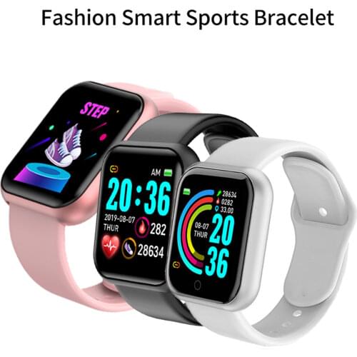 Color Screen Womens Watches Waterproof Smart Wearable Bracelet Bluetooth Heart Rate Blood Pressure Monitoring Smart Wristband