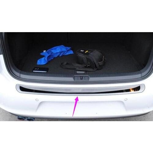 Stainless steel Rear Bumper Sill FOOT PLATE for Volkswagen GOLF 7 MK7 2013 2014 2015