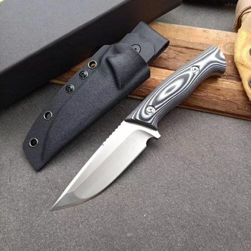 New Arrival fixed blade KYDEX Sheath tactical camping hunting survival outdoors EDC knife DC53 Steel blade G10 handle tools