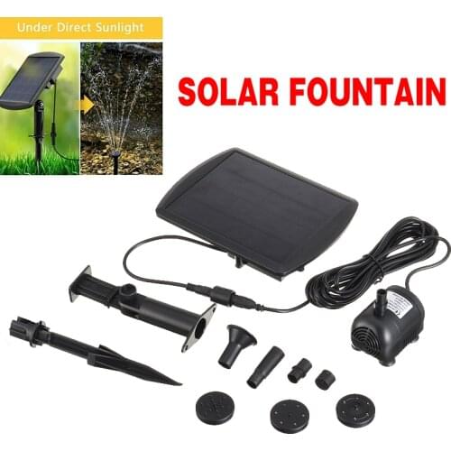 New Solar Powered Pond Outdoor Bird Bath Fountain Pump 200L/H Garden Water Feature Fountain Pump For Courtyard Decoration