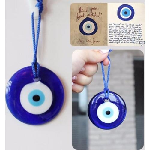 Multiple sizes Fashion Lucky Turkish Greek Evil Blue Eye Charm Pendant Gift Blue Lamp work Glass Car Home Amulet