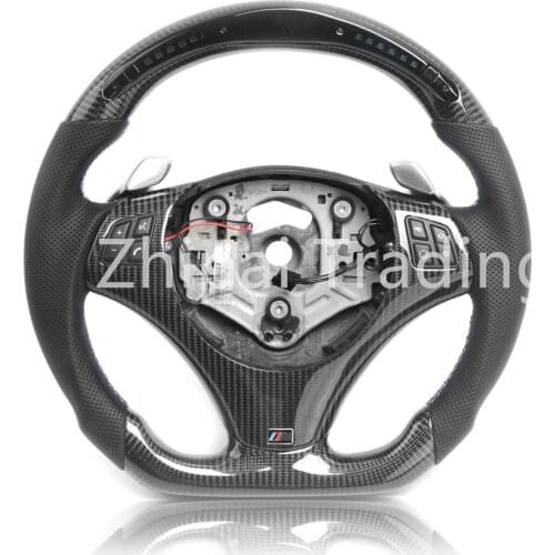 Steering Wheel Carbon Fiber&Leather For BMW 3 Series E90 E92 M3 F10 F30 F32 M4 F80 F82 F10 M5 F06 F12 3 4 5 6 series