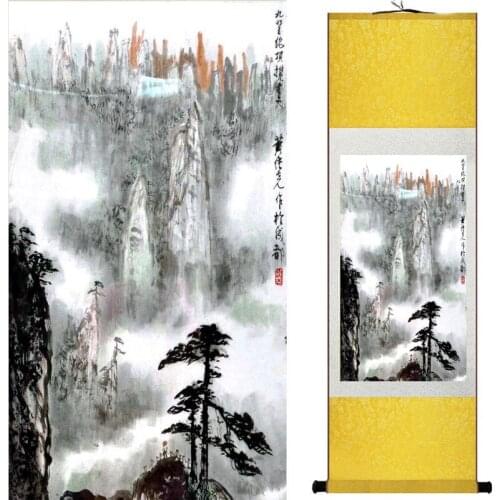 Old fashion painting landscape art painting Chinese traditional art painting China ink painting201907161415