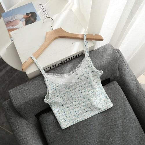 Slim girls soft cotton blouses 2020 summer sweet ladies floral short blouse vintage female cute lace tops women chic boho tops