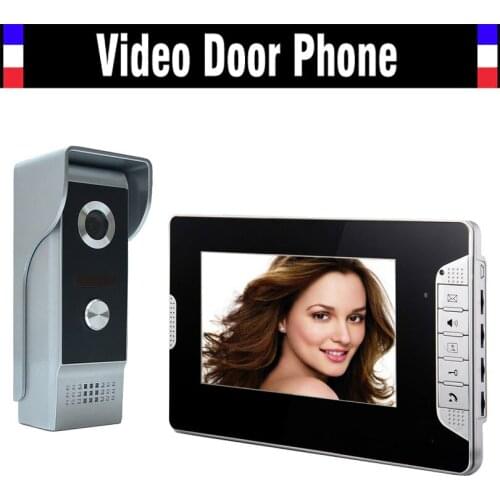 7 Inch Monitor Video Door Phone Doorbell Intercom System Night Vision waterproof alloy camera for villa home video Call Intercom