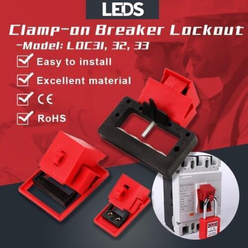 Clamp-On Circuit Breaker Lockout Electrical Air Switch MCCB Safety Lock Off LOTO Device For 120/227 480/600V LDC3