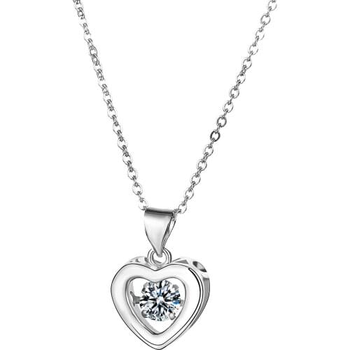 Ladies' Heartbeat Personality Turning Necklace Valentines Day Rotating Necklace Personality Will Beating Heart Necklace цепочка