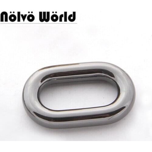 10pcs 5 colors 2.5cm 1 Inch welded oval ring, closed ring for bags belts handbags webbing strap adjusted