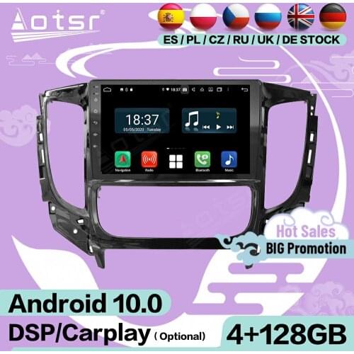 2 Din 128G Multimedia Stereo Android For Mitsubishi Triton L200 2015 2016 2017 2018 GPS Audio Radio Receiver Recorder Head Unit