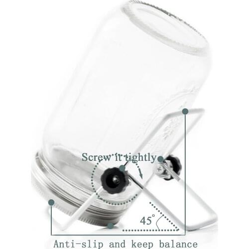 US STOCK 2 Pack Stainless Steel Sprouting Stands Foldable Sprouter Non-slip Scaffolds for Mason Jar Lid/iPad Tablet Phone Stand