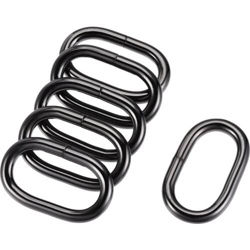 Uxcell 0.39"(10mm) O Rings Metal for Straps Bags Belts DIY Crafts Black 20 Pcs